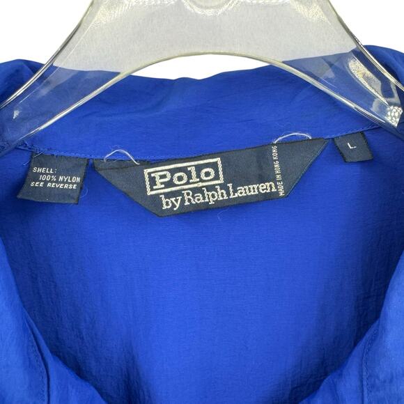 Vintage Polo by Ralph Lauren Sport Royal Blue 90's Windbreaker Zip Up Jacket - Picture 7 of 8
